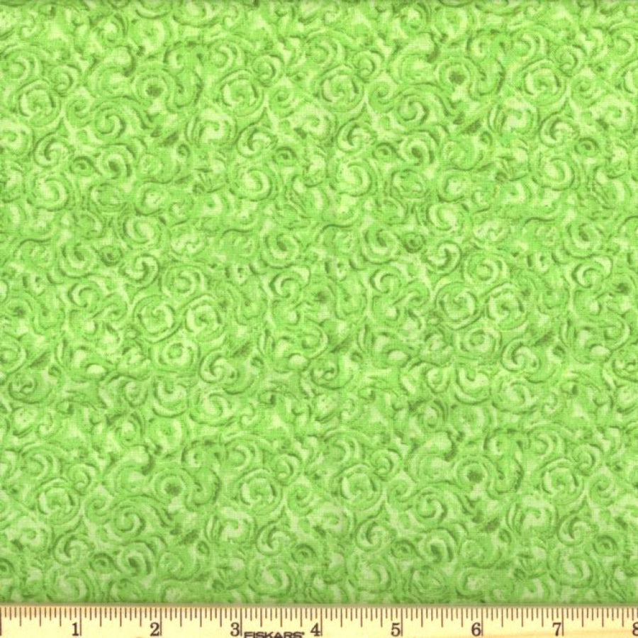 Lime Green Swirl Fabric, Item No. 20508