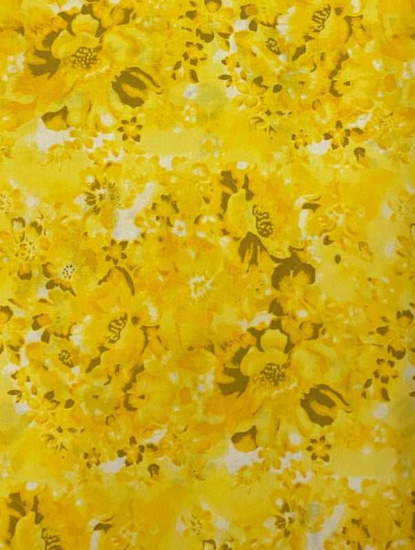 Yellow Floral Fabric, Item No. 22301