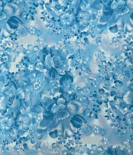 Blue Floral Fabric, Item No. 22307