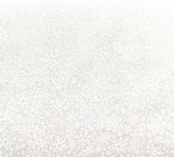 White on White Snowflake Fabric With Glitter, Item No. 23839