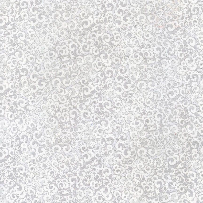 White and Silver Metallic Fabric, Item No. 23857