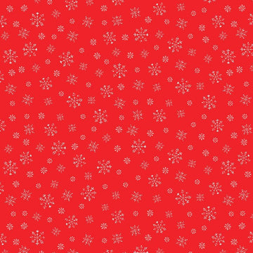 Red and White Snowflake Fabric, Item No. 23859