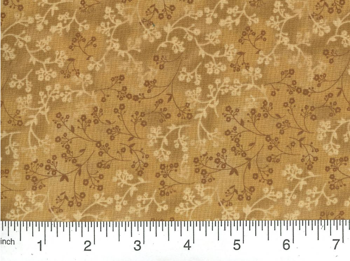 Brown Floral Fabric, Item No. 24026
