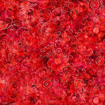 Red Swirl Fabric, Item No. 24298