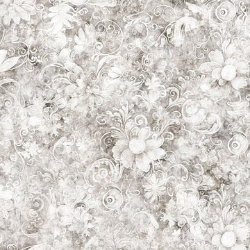 White and Brown Swirl Fabric, Item No. 24305