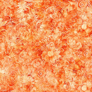 Orange Swirl Fabric, Item No. 25107