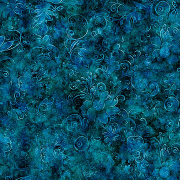 Blue Swirl Fabric, Item No. 25115