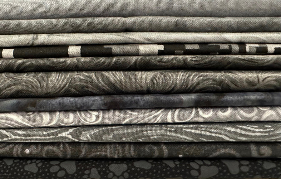 Black and Gray Fabric Bundle