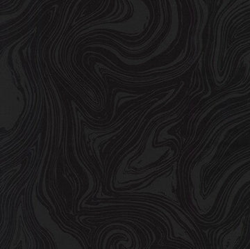 Black Swirl Fabric Remnant, Item No 22068