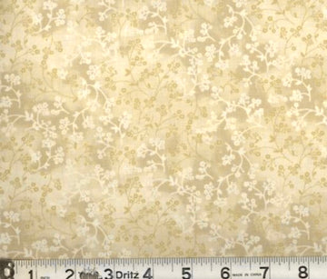 Tan Floral Fabric, Item No. 24025