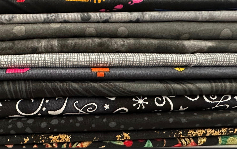 Black and Gray Fabric Bundle