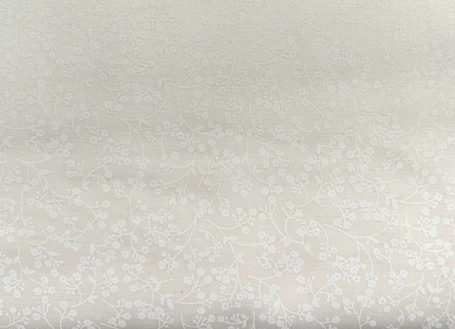 White Floral Fabric, Item No. 20120