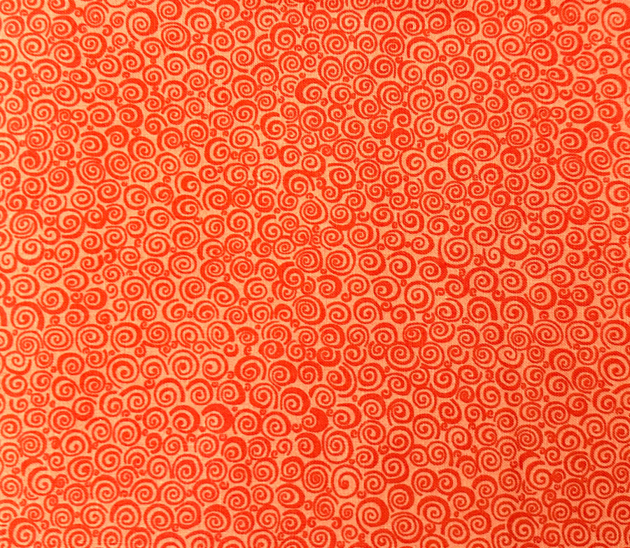 Orange Swirl Fabric, Item No. 20224