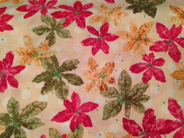 Christmas Poinsettia Fabric