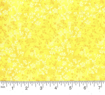 Yellow Floral Fabric, Item No. 15337