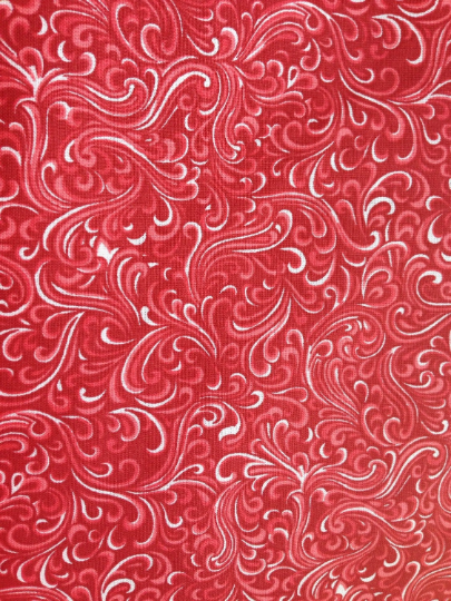 Red Swirl Fabric, Item No. 16404