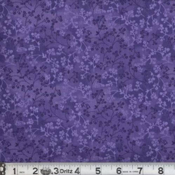 Purple Floral Fabric, Item No. 17227