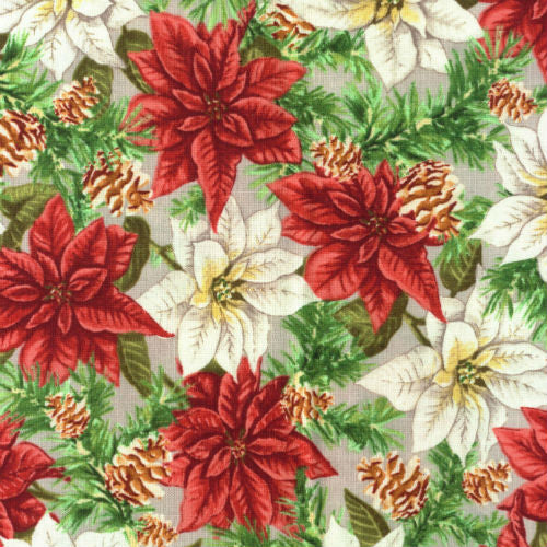 Christmas Poinsettia Fabric