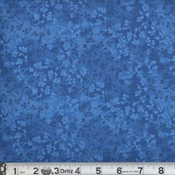 Blue Flower Fabric, Item No. 18100