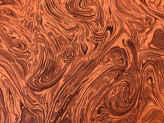 Rust Brown Marble Swirl Fabric