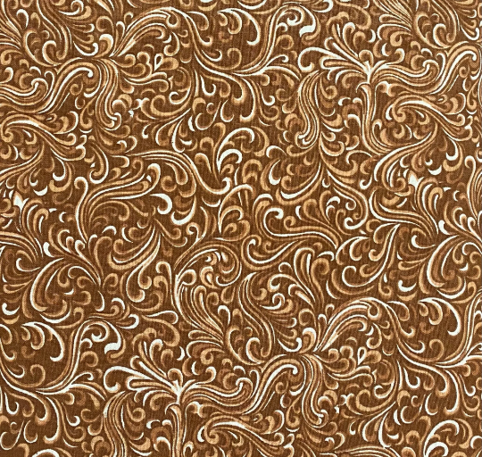 Brown Swirl Fabric, Item No. 18187