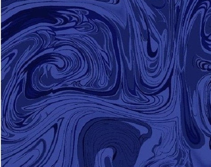 Navy Blue Marble Swirl Fabric, Item No. 19040