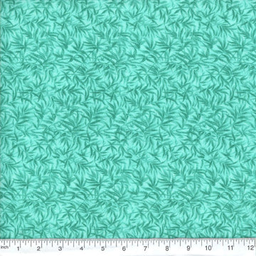 Turquoise Bamboo Print Fabric, Item No. 19107
