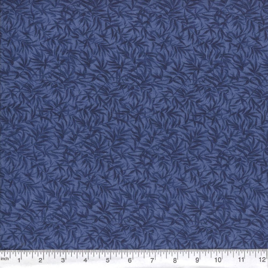 Navy Blue Bamboo Print Fabric
