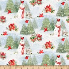 Snowmen Fabric