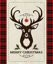 Christmas Reindeer Fabric Panel
