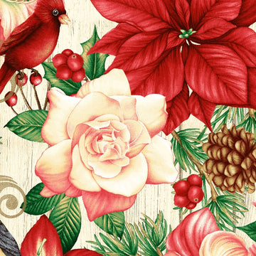 Poinsettia Fabric by Henry Glass Hometown Holiday