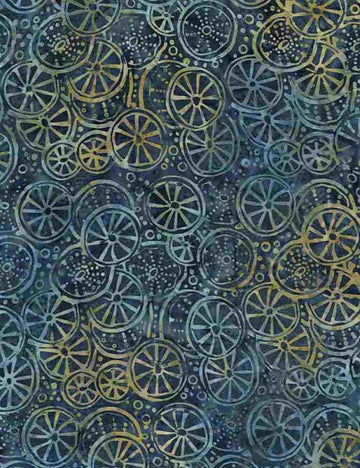 Blue Grapefruit Batik Fabric