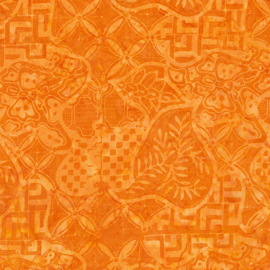 Pumpkin Batik Fabric