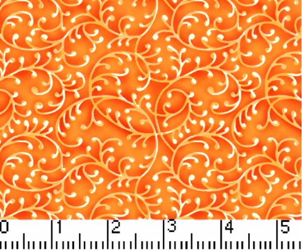 Orange Swirl Fabric, Item No. 20420