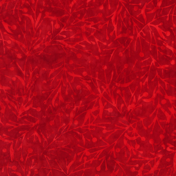 Berry Red Batik Fabric