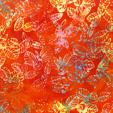 Mandarin Orange Batik Fabric