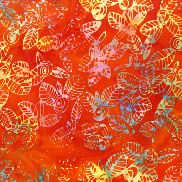 Mandarin Orange Batik Fabric