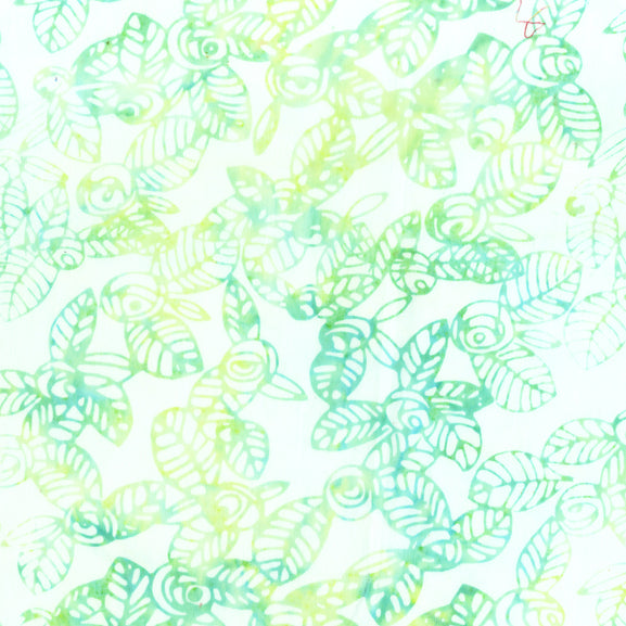 Lilypad Green Batik Fabric