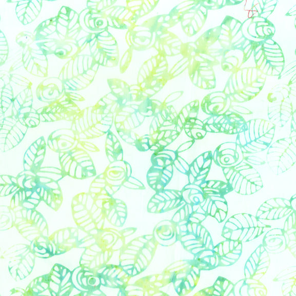 Lilypad Green Batik Fabric
