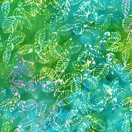 Garden Green Batik Fabric