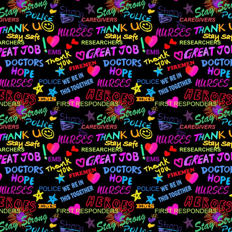 Nurse, Policeman, Fireman Fabric