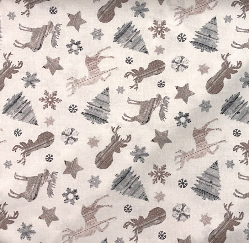 Christmas Deer Fabric, Item No. 21005