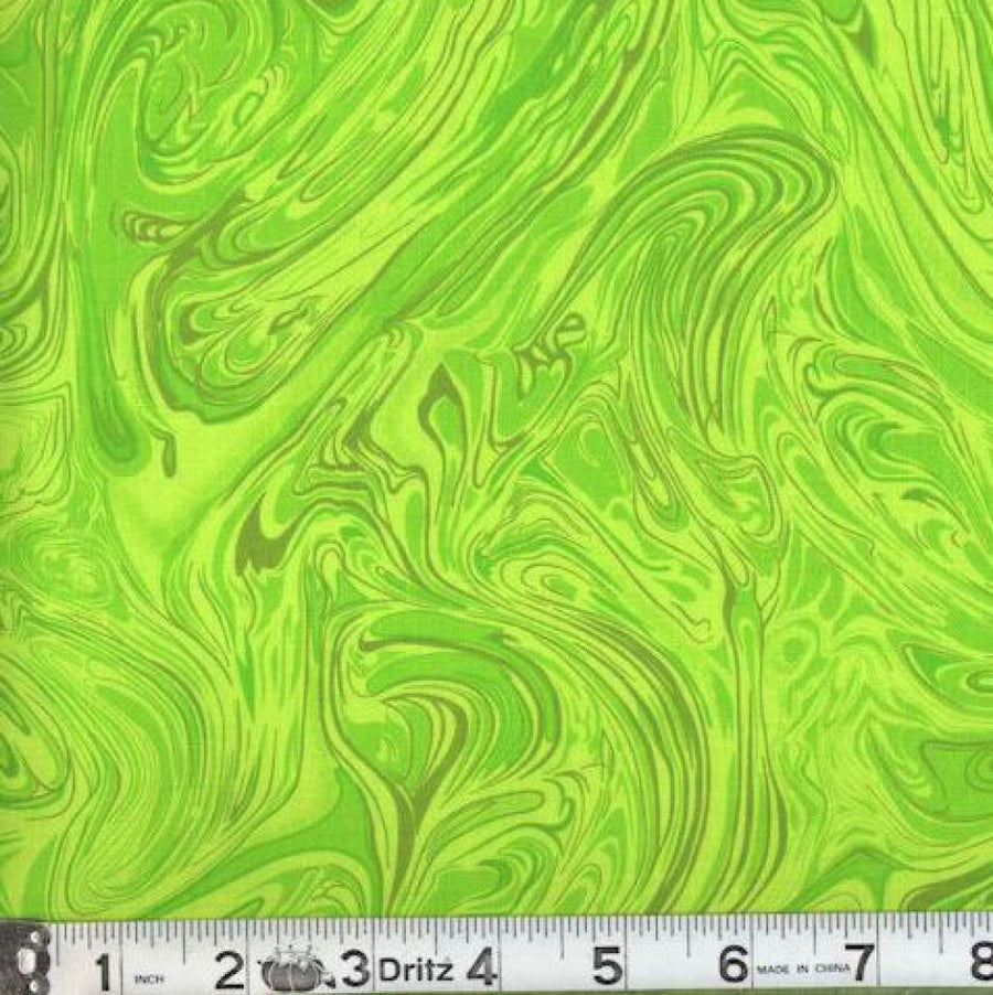 Lime Green Swirl Fabric, Item No. 21011