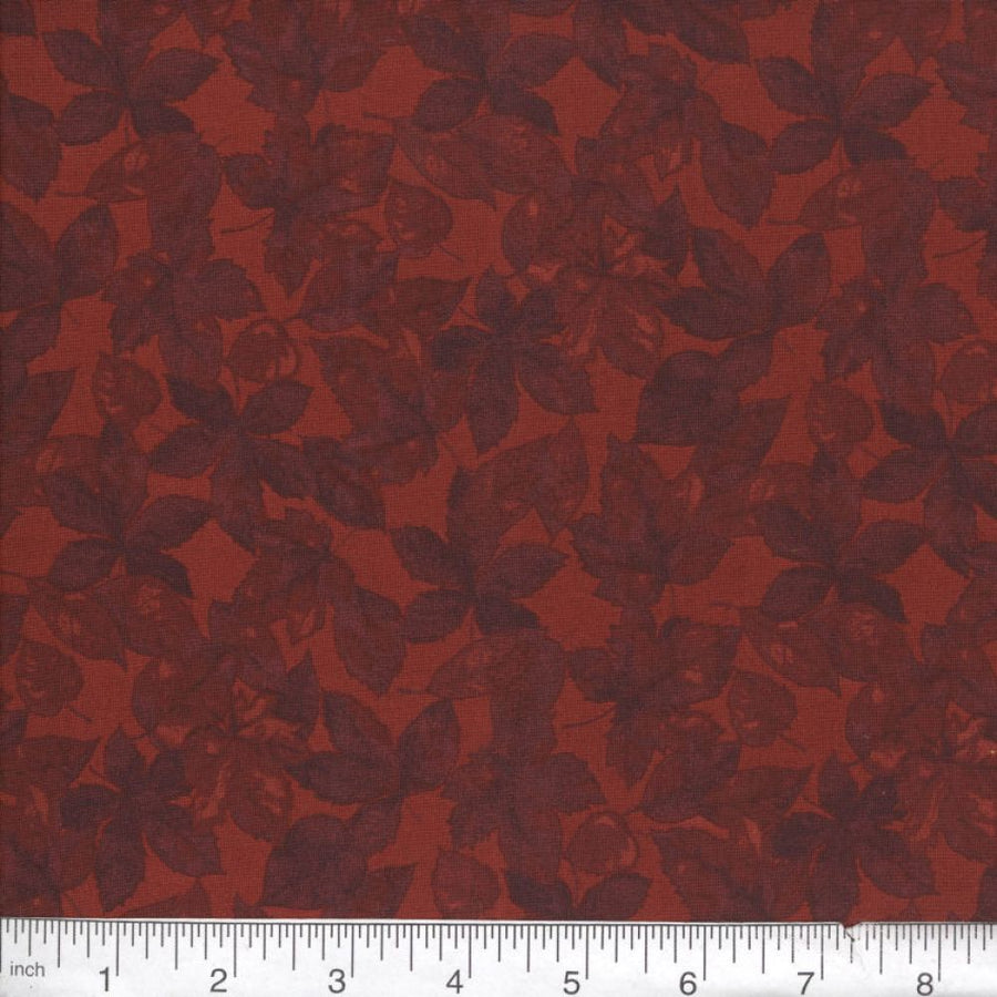 Maroon Leaf Fabric, Item No. 22266