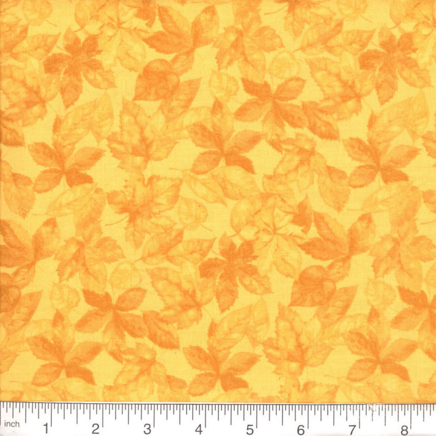 Yellow Leaves Fabric, Item No. 22272