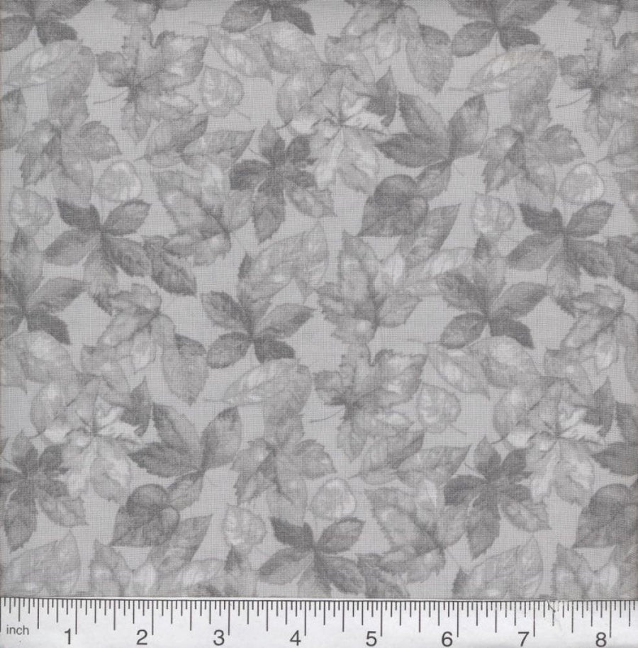 Light Gray Leaf Fabric, Item No. 22278