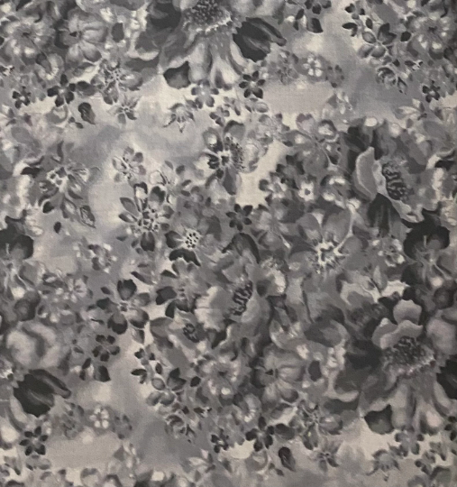 Gray Floral Fabric, Item No. 22300