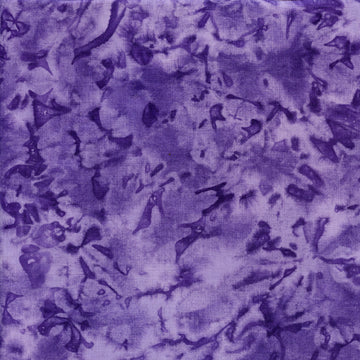 Blue Purple Swirl Batik Fabric - 03562