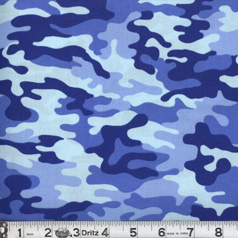 Blue Camo Fabric, Item No. 16001