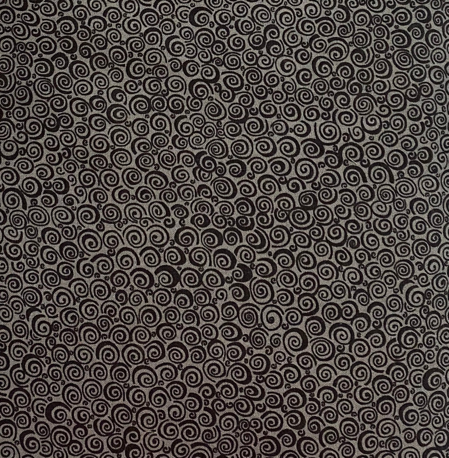 Dark Gray Swirl Fabric, Item No. 20225